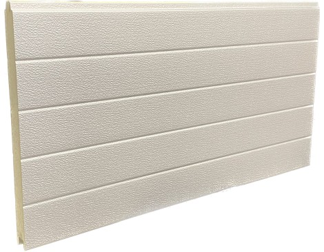 Panneau sectionnelle en acier 40 mm aspect stucco 4 rainures