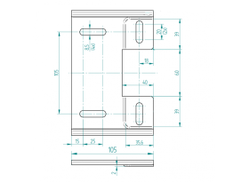 Schéma d'un raccord de rails