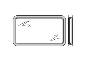 Hublot rectangle HOR type E...