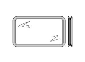 Hublot rectangle HOR type E...