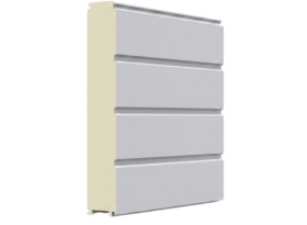 Panneau porte sectionnelle Original HORMANN Acier 67 mm - H: 500 mm - SPU 67 rainuré